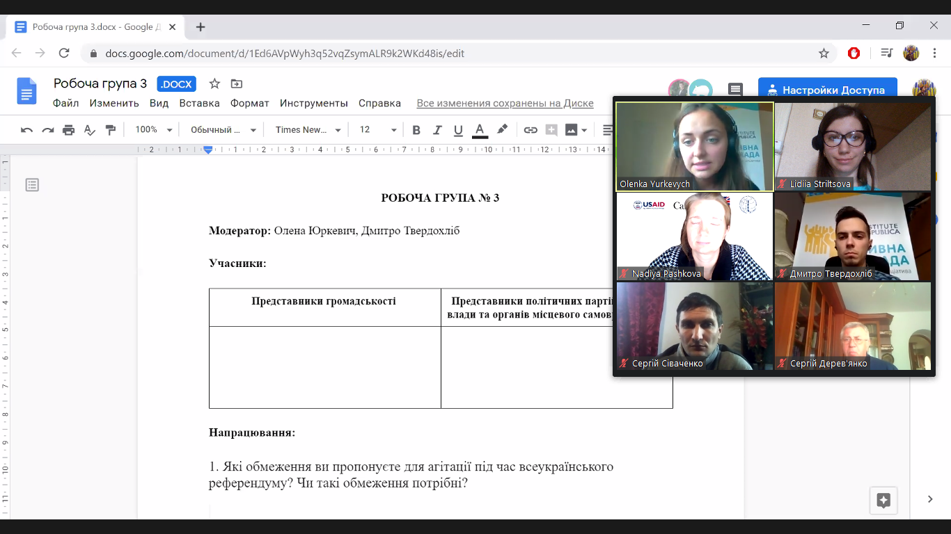 референдум.робота в групах
